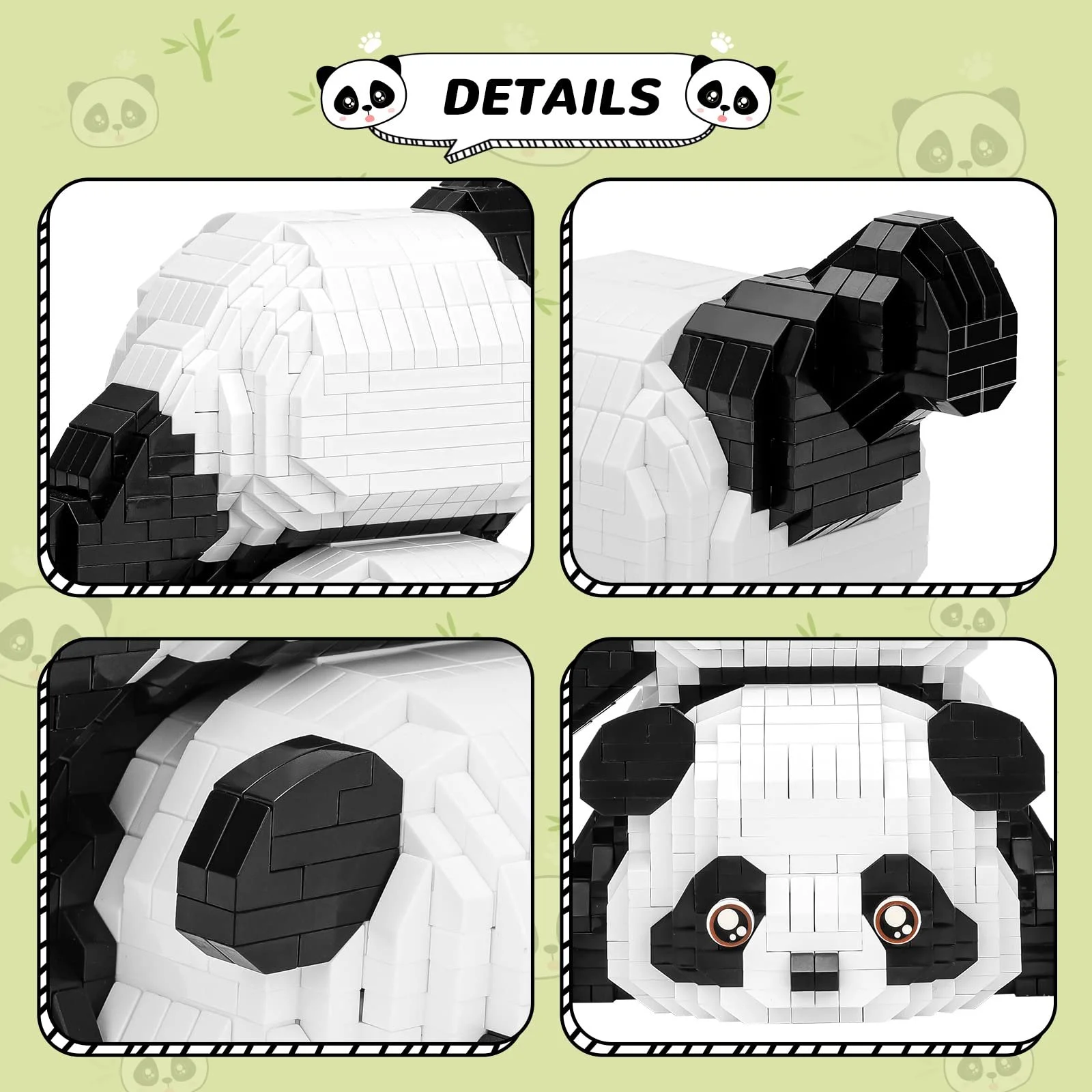Конструктор QIAOLETONG Panda Ideas Clamping Blocks Micro Building Blocks Животные 1325 деталей, фото №4 Конструктор QIAOLETONG Panda Ideas Clamping Blocks Micro Building Blocks Животные 1325 деталей, фото №4