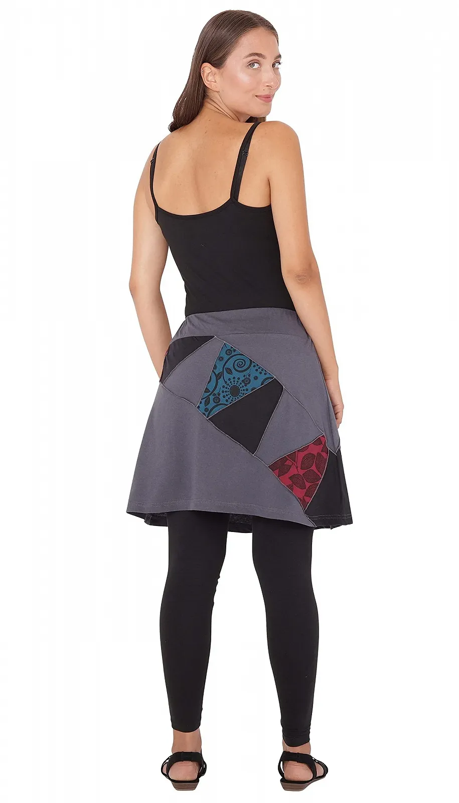 Трикотажная юбка PUREWONDER SK274 женская летняя с вставками, фото №5