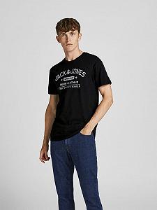 Футболка JJEJEANS TEE SS O-NECK 12199540- Jack&Jones Чорний XL - Фото 1