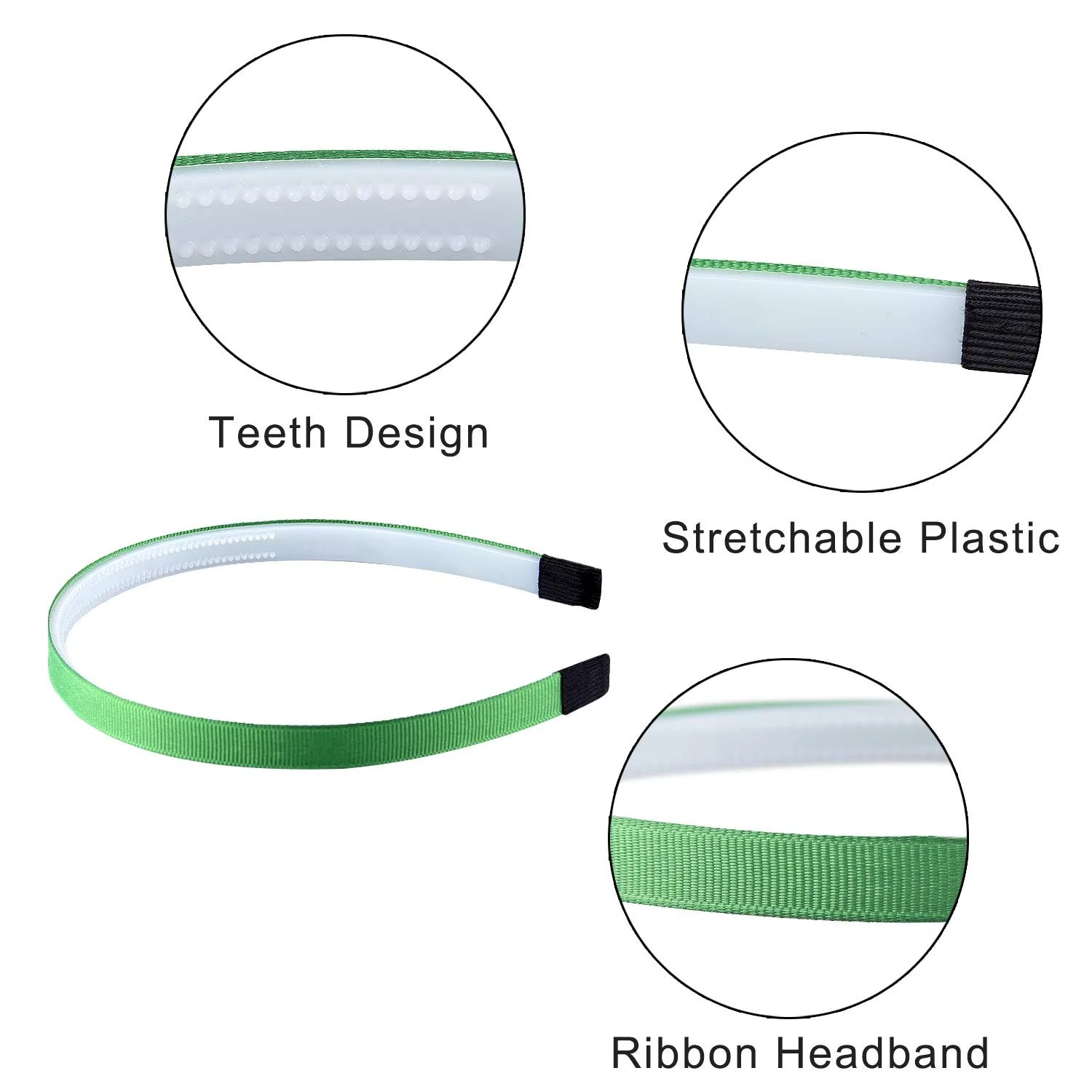 Обруч для волосся з зубцями Duufin різнокольоровий, 30 кольорів, багатобарвний, фото №3