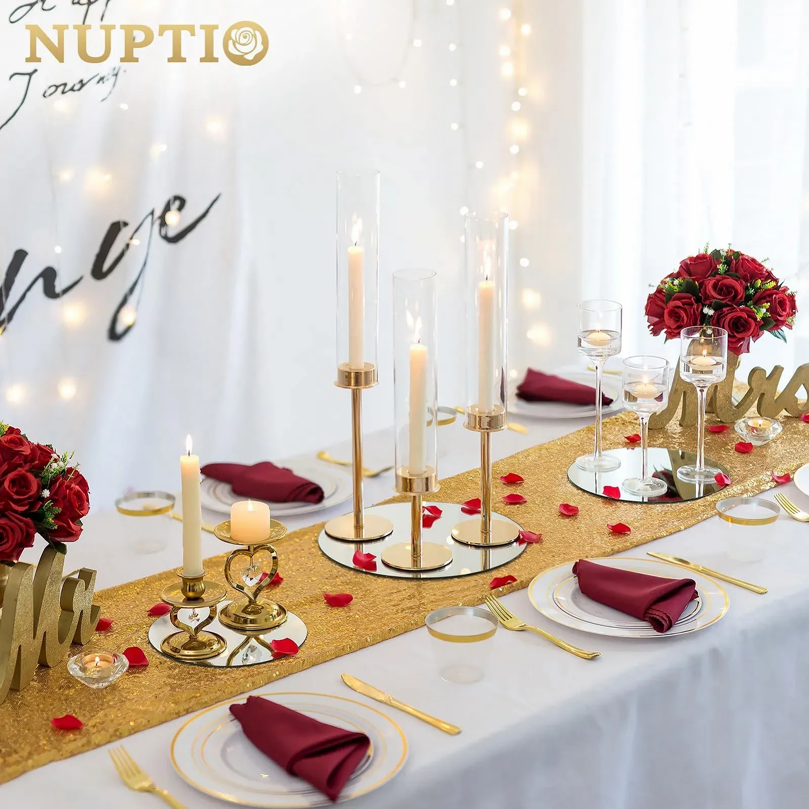 Зеркальная Подставка NUPTIO Круглое Стекло, 20 cm, 6 штук, фото №6 Зеркальная Подставка NUPTIO Круглое Стекло, 20 cm, 6 штук, фото №6