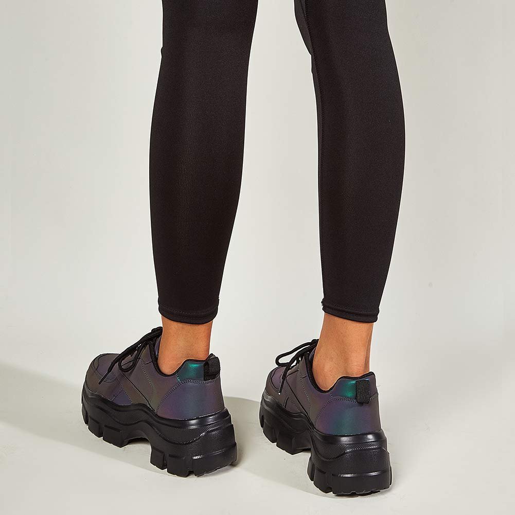 Кросівки Lucky Step жіночі 90S Rhinestone на платформі - повсякденні кросівки для ходьби у стилі Dad на шнурівці, фото №6