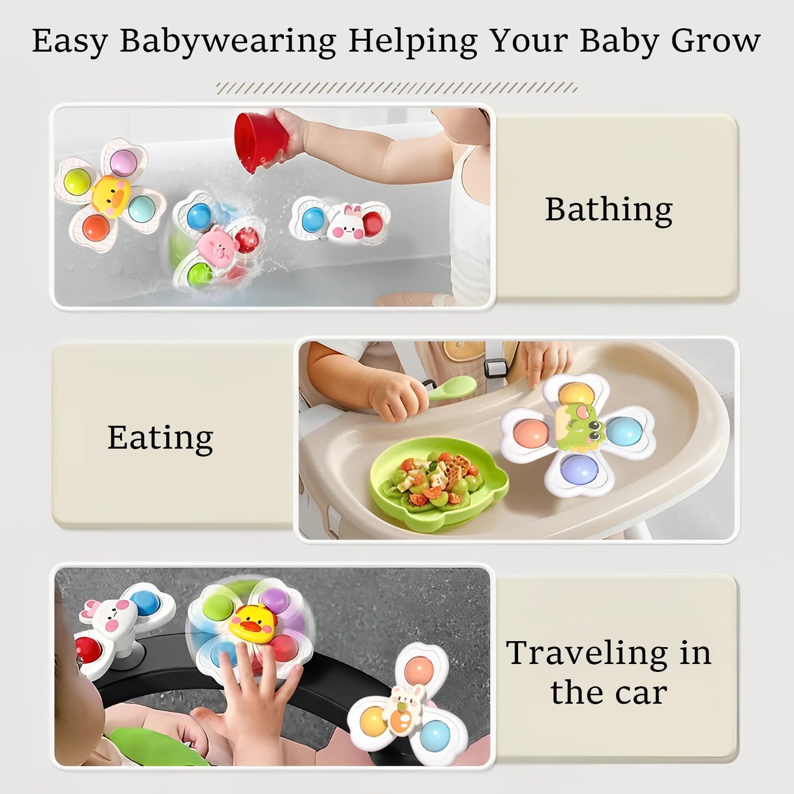 Игрушка на присосках для малышей 6 шт., фото №3