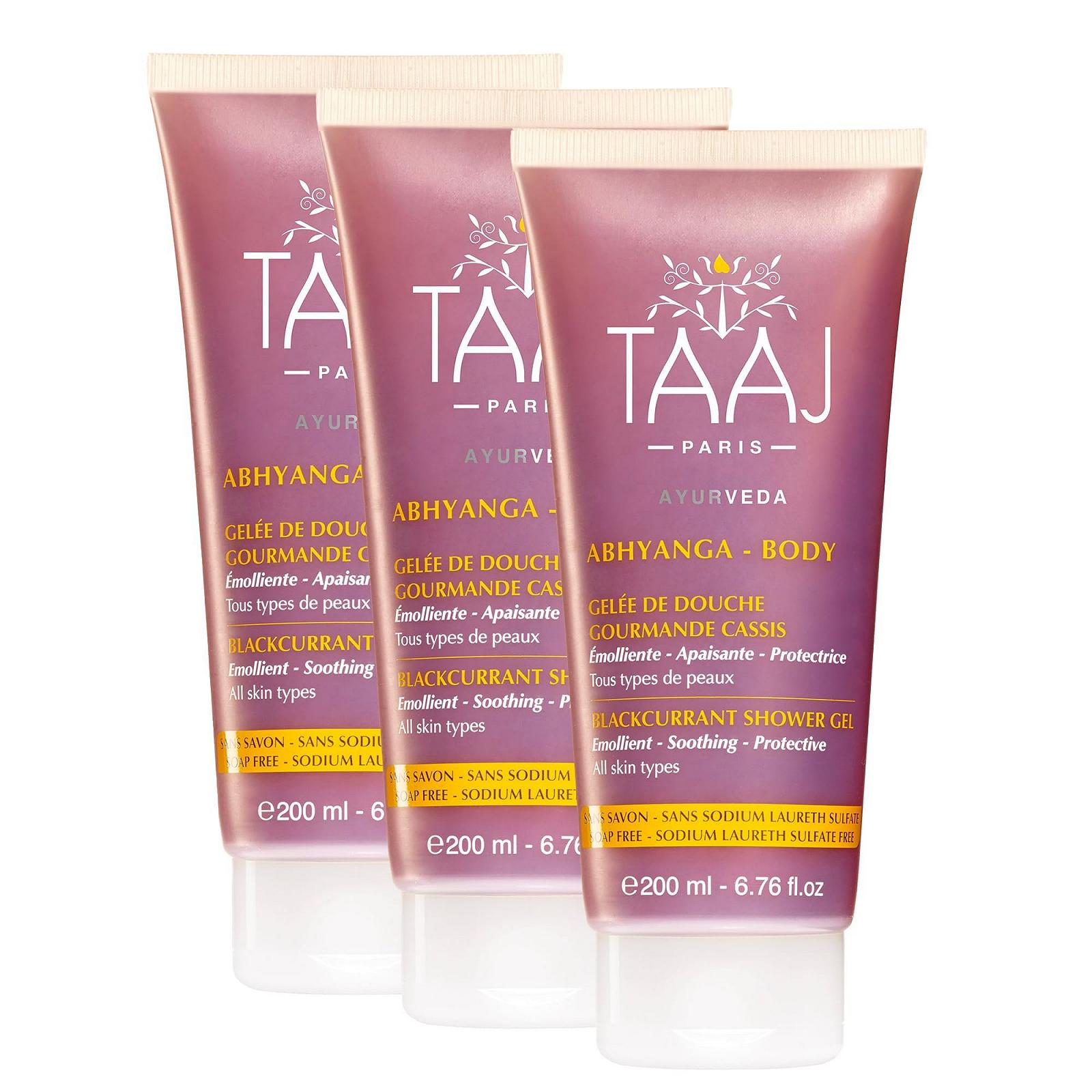Гель для душу TAAJ Abhyanga Чорна смородина Антиоксидантний Веганський Набір 3 х 200 мл, фото №1