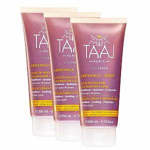 Гель для душу TAAJ Abhyanga Чорна смородина Антиоксидантний Веганський Набір 3 х 200 мл - Фото 1