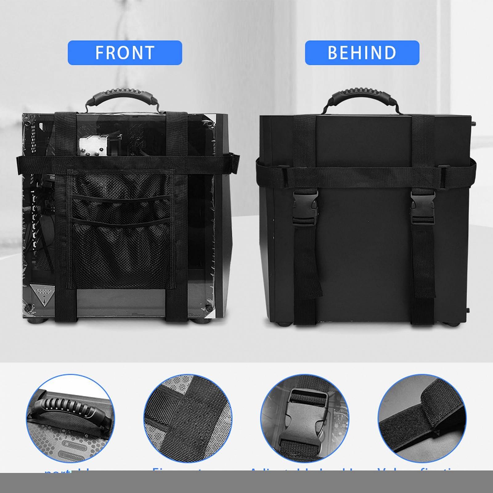 Регулируемая система крепления компьютерного корпуса - Ремень для переноски настольного ПК, Удобный держатель для транспортировки процессора, Эргономичный ремень для подъема настольного корпуса для мобильности в офисах, фото №9