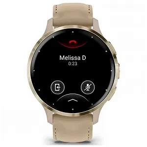 Смарт-часы Garmin Venu 3S, Fr. Gray + Soft Gold, Leather, GPS (010-02785-55) synthetic.ua - Фото 1