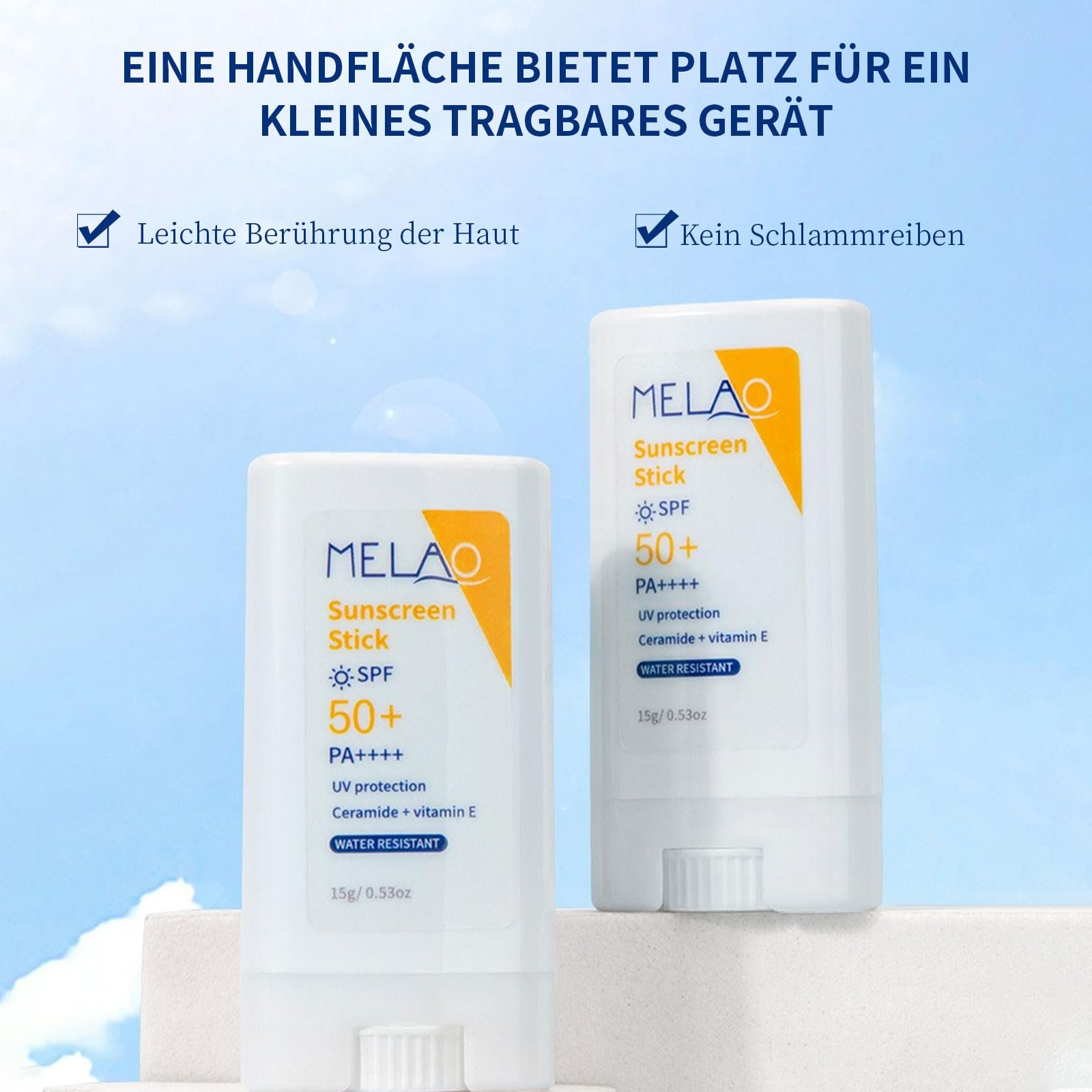 Стик солнцезащитный Shefave Mineral SPF50+PA++++ с гиалуроновой кислотой и керамидами, фото №2