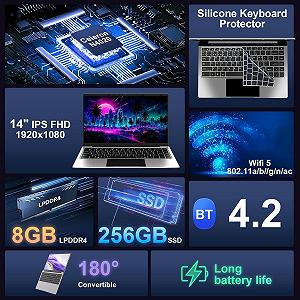 Ноутбук 14" BVATE B8 Intel Celeron N4020 RAM 8GB SSD 256GB Win11 (UKR) synthetic.ua - Фото 1