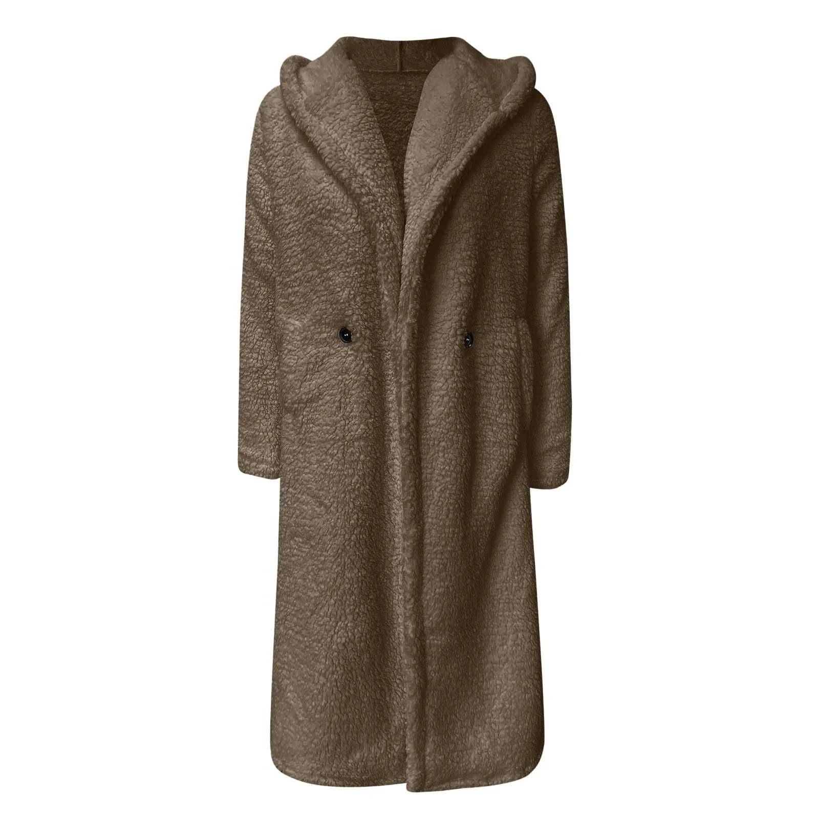 Куртка Beokeuioed Довга Тепла з Кишенями Зимова, фото №5