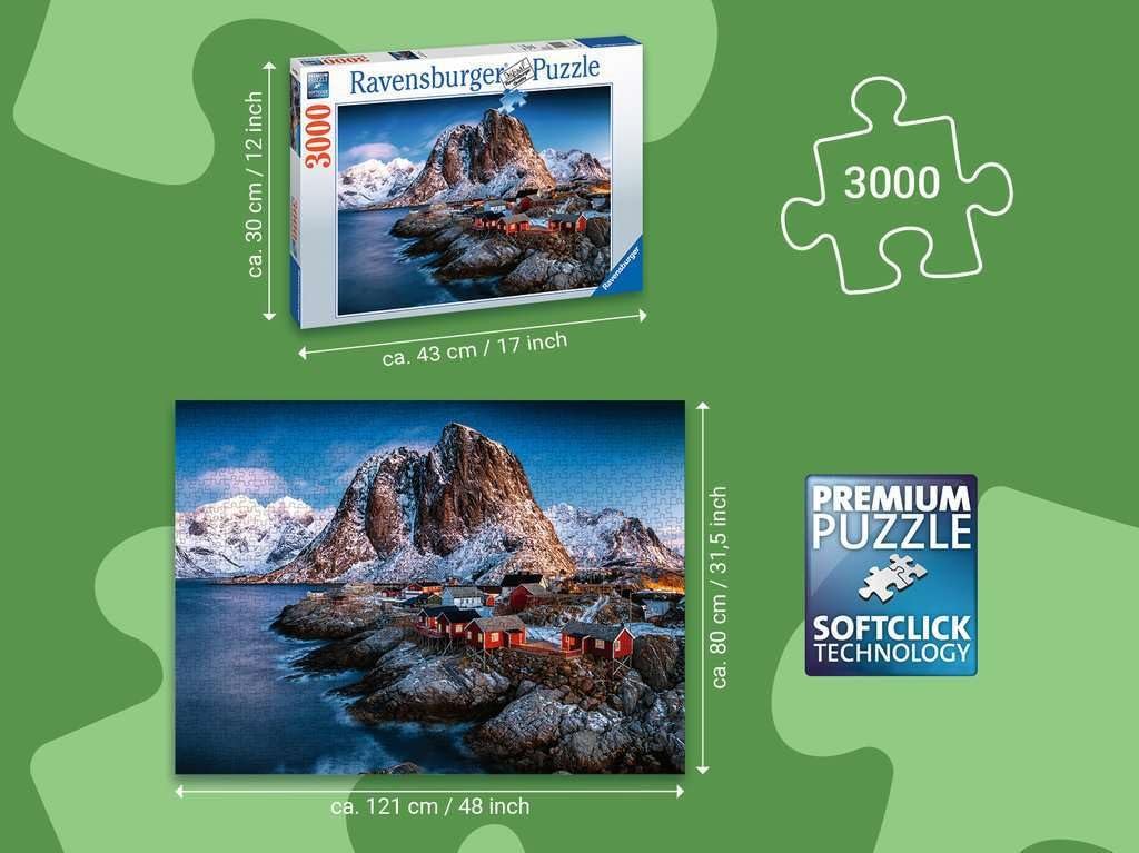 Пазл Ravensburger 17081 Hamnoy, Lofoten 3000 деталей, фото №3