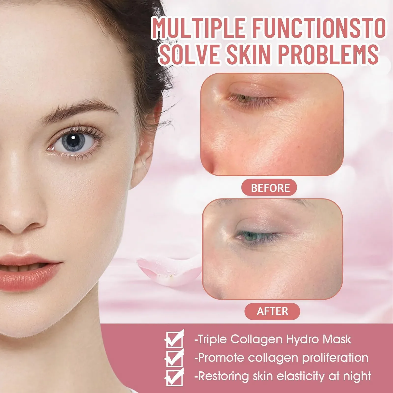 Маска Нічна Allony Collagen, для обличчя, пілінг, колагенова, органічна, для всіх типів шкіри, 75 мл, фото №6