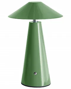 Настільна лампа Beliani Apayao LED Металева Зелена з функцією димування Акумуляторна Бездротова - Фото 1