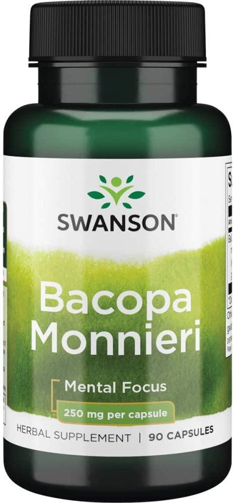 Экстракт Бакопы Монье Swanson Bacopa Monnieri 250 mg 90 caps, фото №1