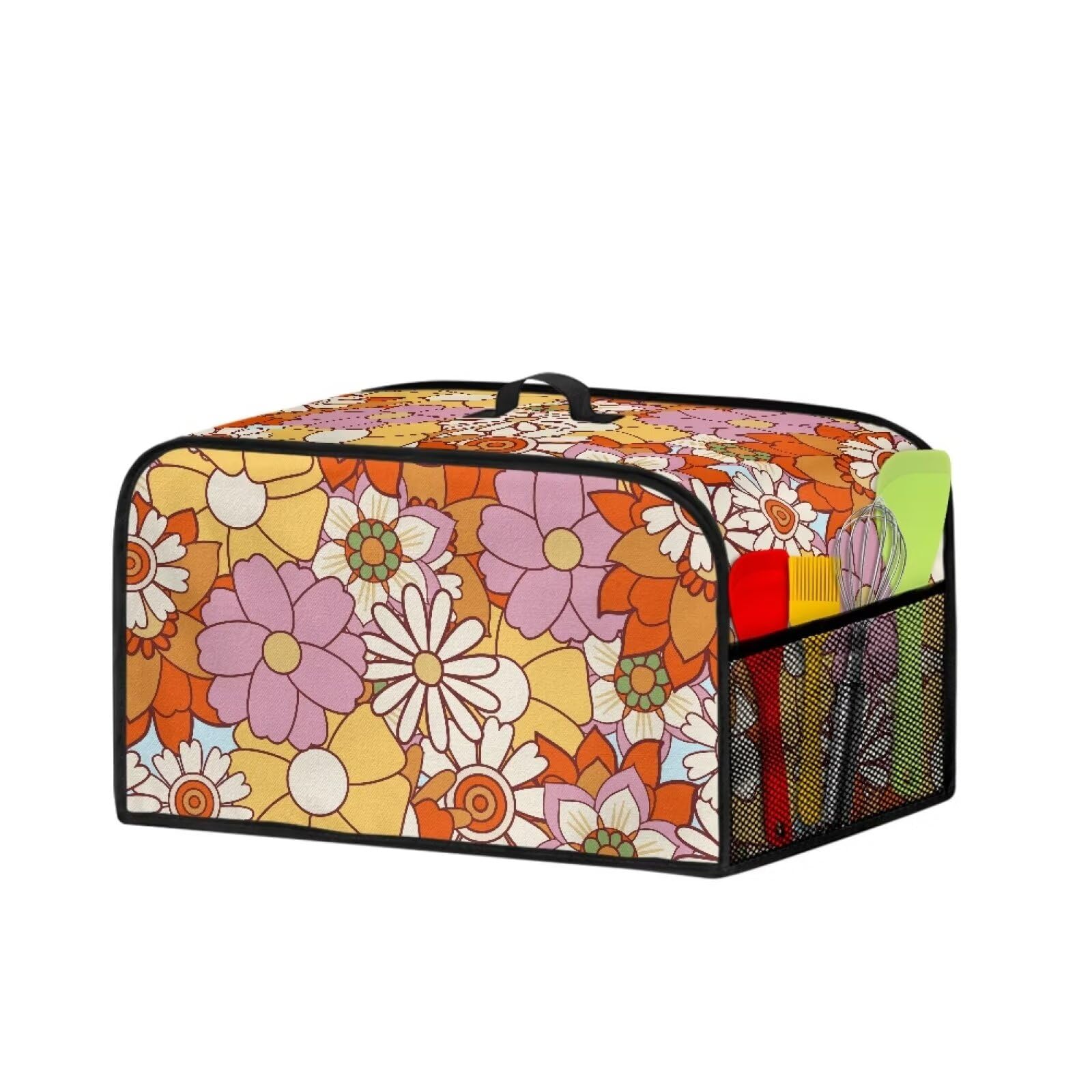 Чохол ZIATUBLES Hippie Flower Print Slow Cooker Квітковий принт Мішок для повільноварки Плямастійкий, фото №1