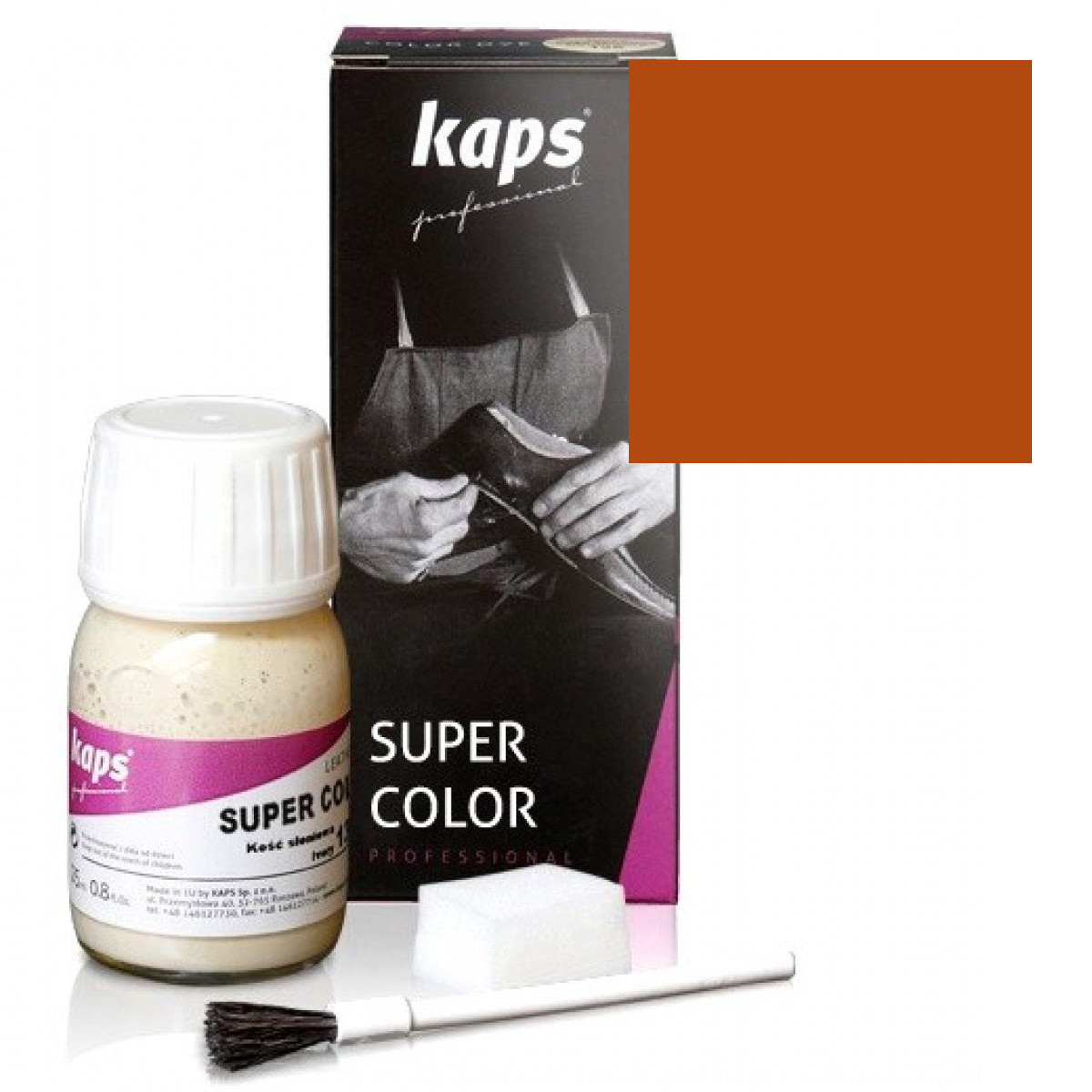 Краска для обуви Kaps Super Color 25 ml 163 Pale Orange, фото №1