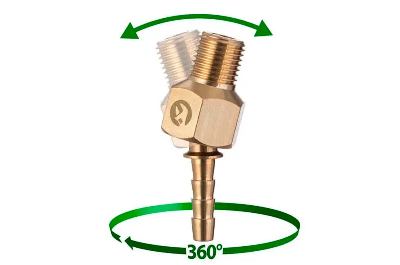 Шарнір поворотний Intertool-Storm зовнішній резьба 1/4" на шланг 6 мм, фото №4