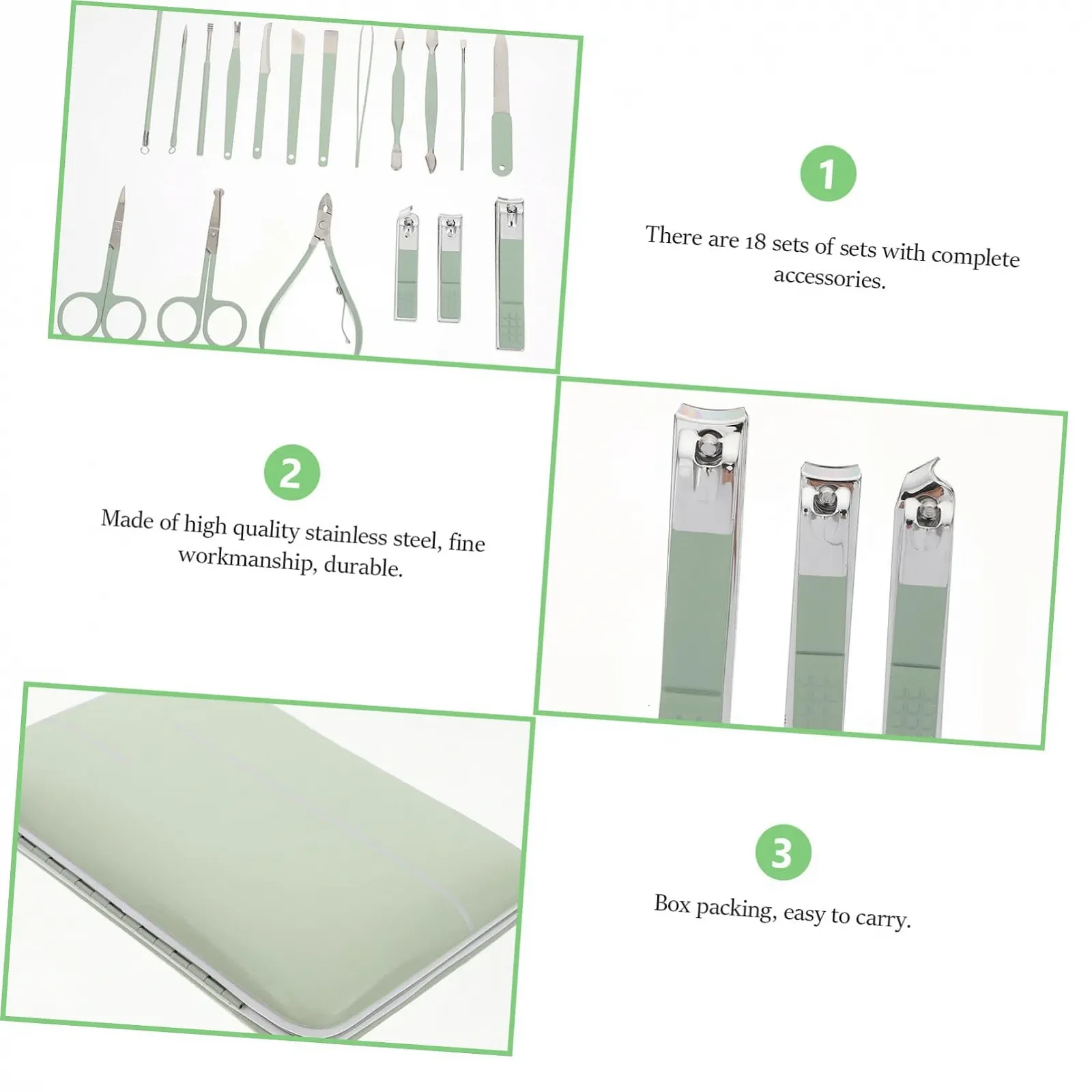 Набір для манікюру OATIPHO 18 шт., фото №8