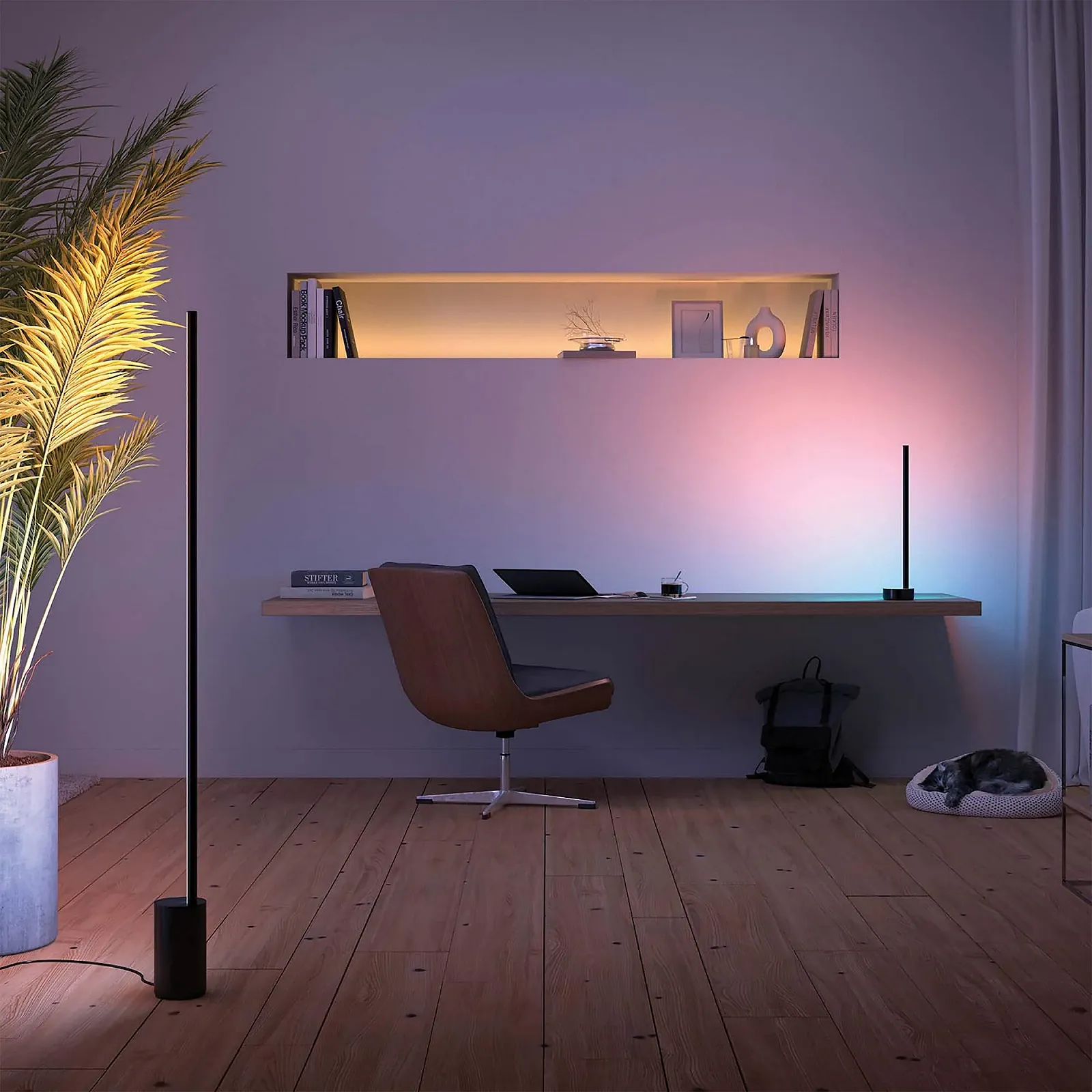 Настільна лампа Philips Hue White & Colour Ambiance Gradient Signe LED 1040 лм Black, фото №4
