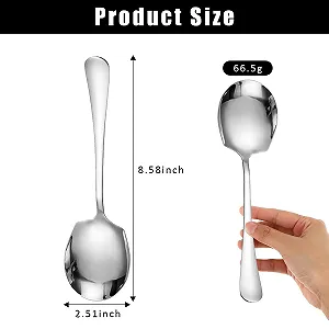 Набор из 2 больших сервировочных ложек из нержавеющей стали synthetic.ua - Фото 1