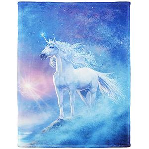 Одеяло YISUMEI Фланелевое Мягкое Флисовое Одеяло Единорог Фэнтези 150 x 200 см - Фото 1