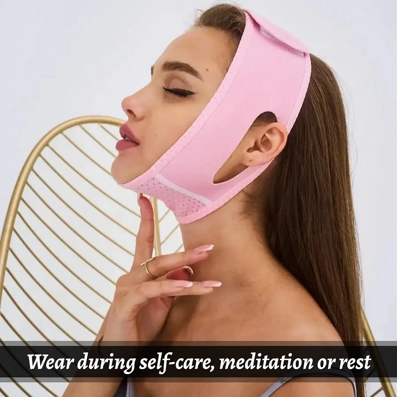 V-подібна маска Багаторазова 3D ліфтинг-пов'язка для підтяжки обличчя Маска для зменшення подвійного підборіддя, фото №4 V-подібна маска Багаторазова 3D ліфтинг-пов'язка для підтяжки обличчя Маска для зменшення подвійного підборіддя, фото №4