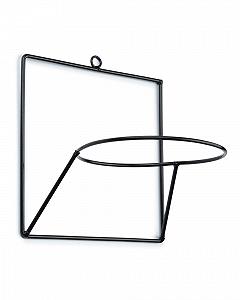 Настінний тримач для квітів HowHomely 22 см x 22 см металевий Чорний - Фото 1