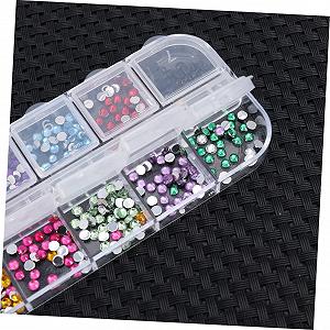 Стразы для ногтей Healvian 12 Праздничные Наклейки Блестки для ногтей Дизайн ногтей Полоски Аксессуары Dingding Декор synthetic.ua - Фото 1