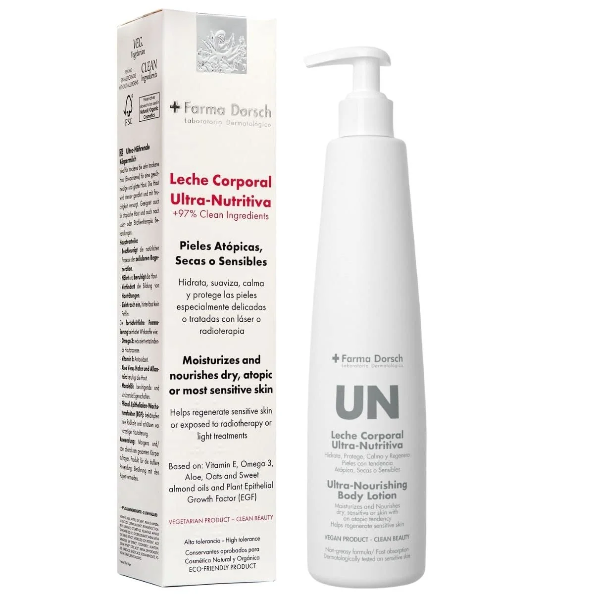 Молочко для тіла Farma Cod Ultra Nutritiva Зволожуюче (Для атопічної, сухої або чутливої шкіри) - 400 мл, фото №1 Молочко для тіла Farma Cod Ultra Nutritiva Зволожуюче (Для атопічної, сухої або чутливої шкіри) - 400 мл, фото №1