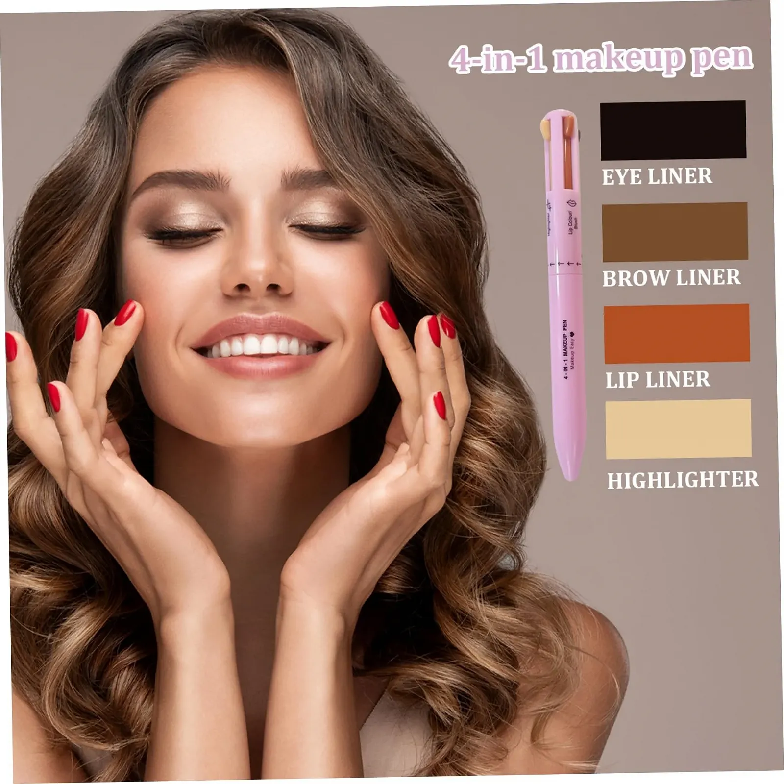 Карандаш для макияжа 4 в 1 Многофункциональный, фото №3