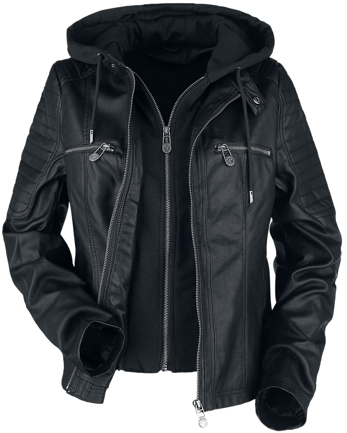 Куртка Biker Style из искусственной кожи Black Premium by EMP Чёрный, фото №3