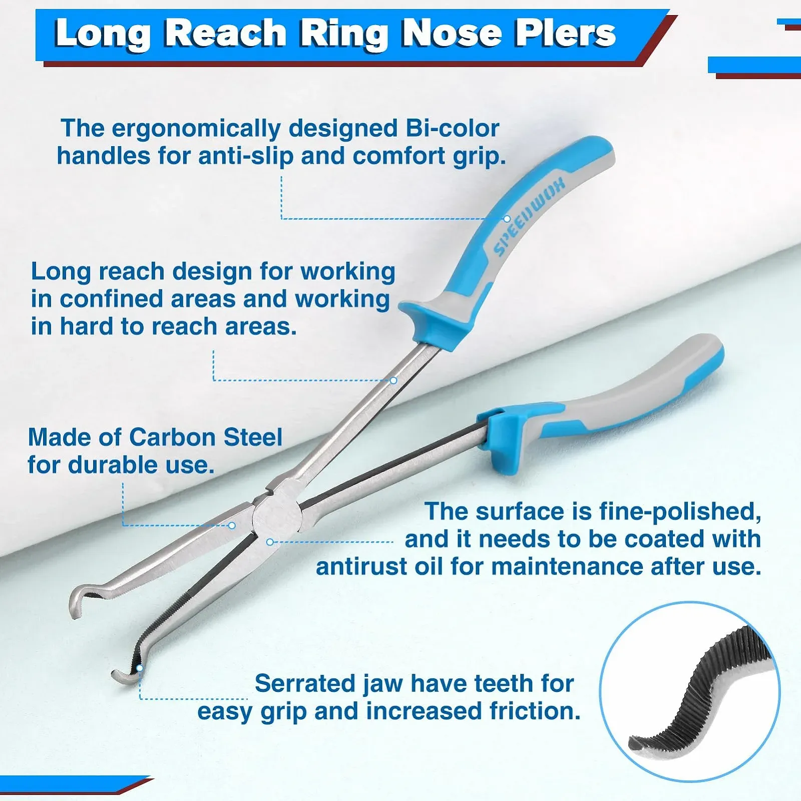 Плоскогубцы SPEEDWOX с длинными ручками для шлангов 27,94 см, плоскогубцы для свечей зажигания, плоскогубцы для хомутов шлангов, инструменты для автомобиля, инструмент для снятия колпачка свечи зажигания, плоскогубцы для снятия шлангов, плоскогубцы для топливных шлангов для ремонта автомобильных машин, фото №2 Плоскогубцы SPEEDWOX с длинными ручками для шлангов 27,94 см, плоскогубцы для свечей зажигания, плоскогубцы для хомутов шлангов, инструменты для автомобиля, инструмент для снятия колпачка свечи зажигания, плоскогубцы для снятия шлангов, плоскогубцы для топливных шлангов для ремонта автомобильных машин, фото №2