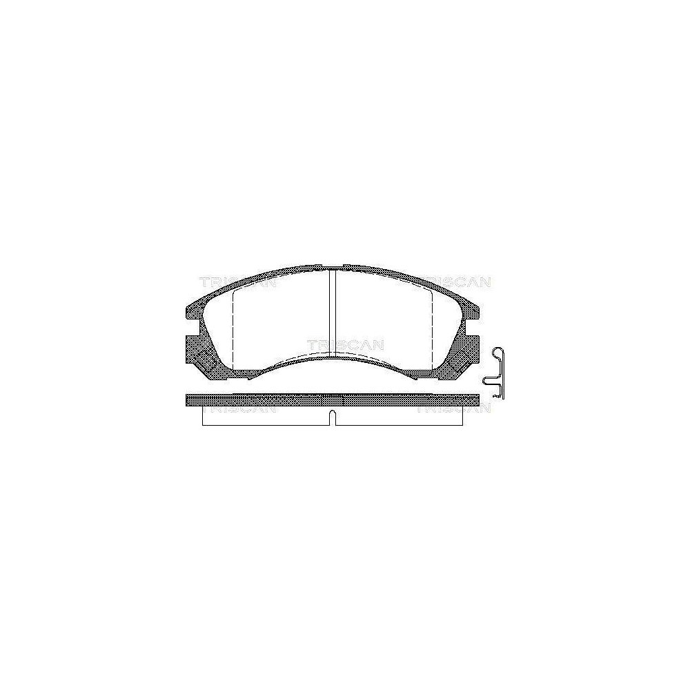 Комплект гальмівних колодок TRISCAN 8110 42013 для MITSUBISHI передня вісь, фото №1