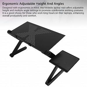 Подставка для ноутбука портативная, эффективная вентиляция, для домашнего стола Black synthetic.ua - Фото 1