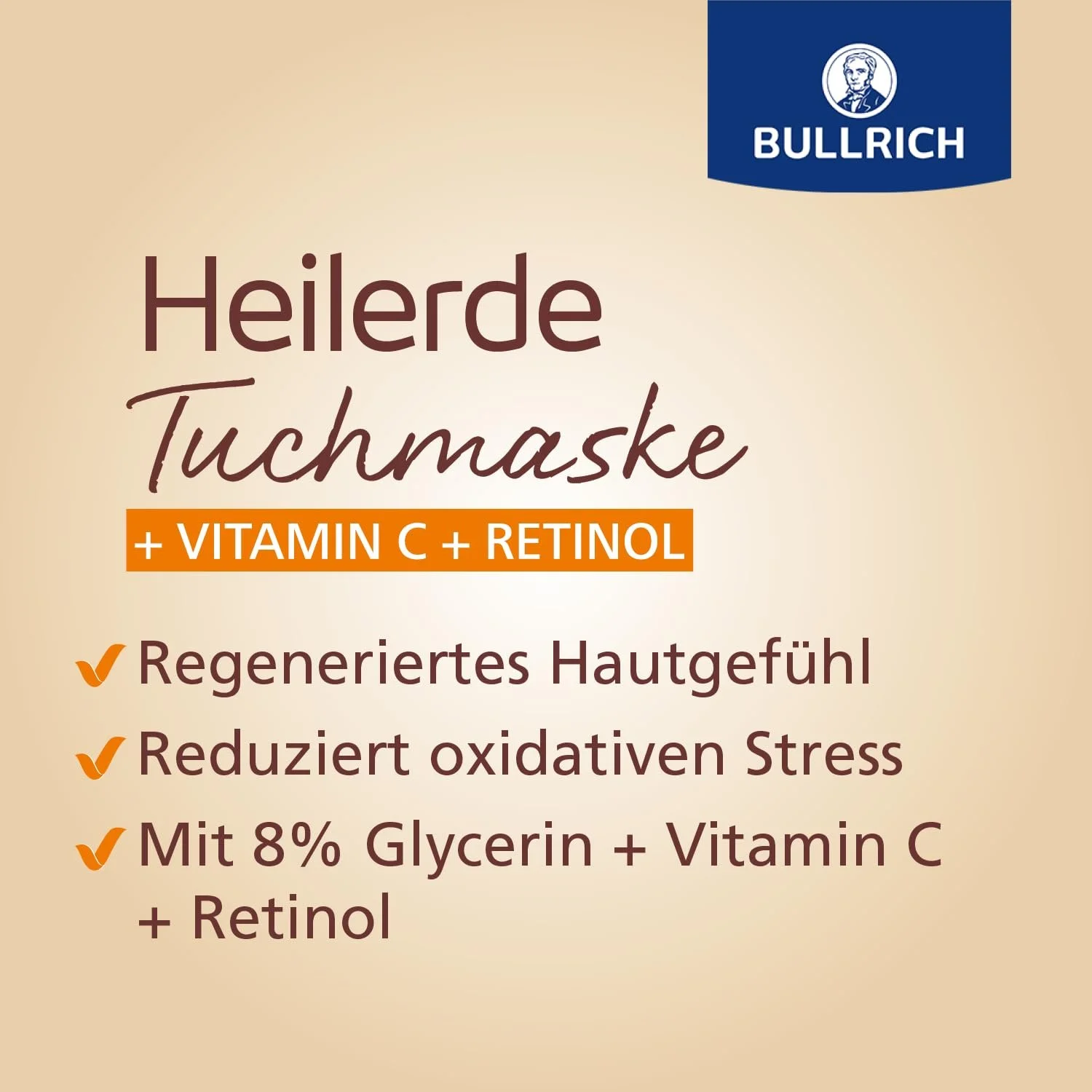 Тканинна маска Bullrich Healing Earth + Вітамін C + Ретинол, покращує колір обличчя, 1 шт, фото №4 Тканинна маска Bullrich Healing Earth + Вітамін C + Ретинол, покращує колір обличчя, 1 шт, фото №4