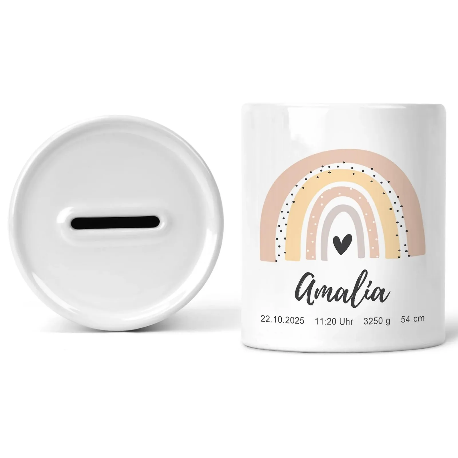 Скарбничка керамічна Rainbow Apricot 9.4 x 8 см, фото №7