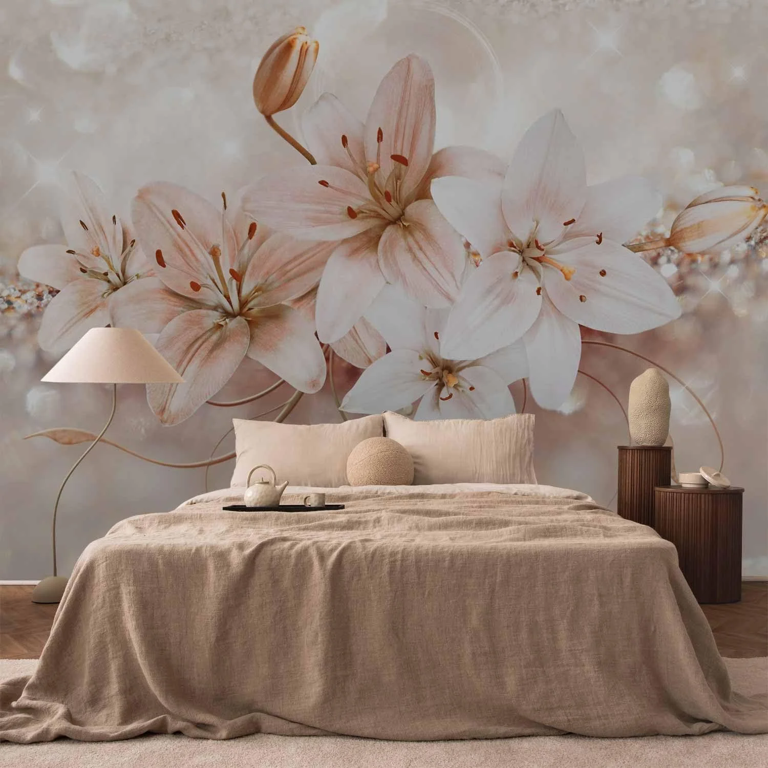 Фотошпалери murando b-A-0285-a-c Квіти Лілії Флізелінові XXL 350 x 256 см Алмазний орнамент, фото №5