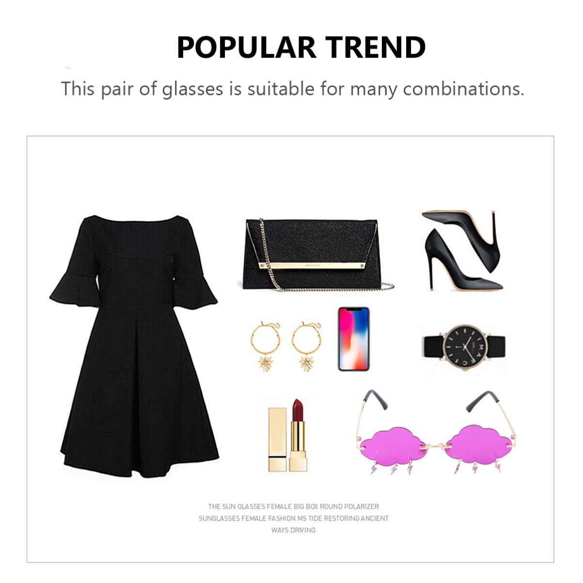 Сонцезахисні окуляри Wolke Без оправи Вінтажні, фото №7