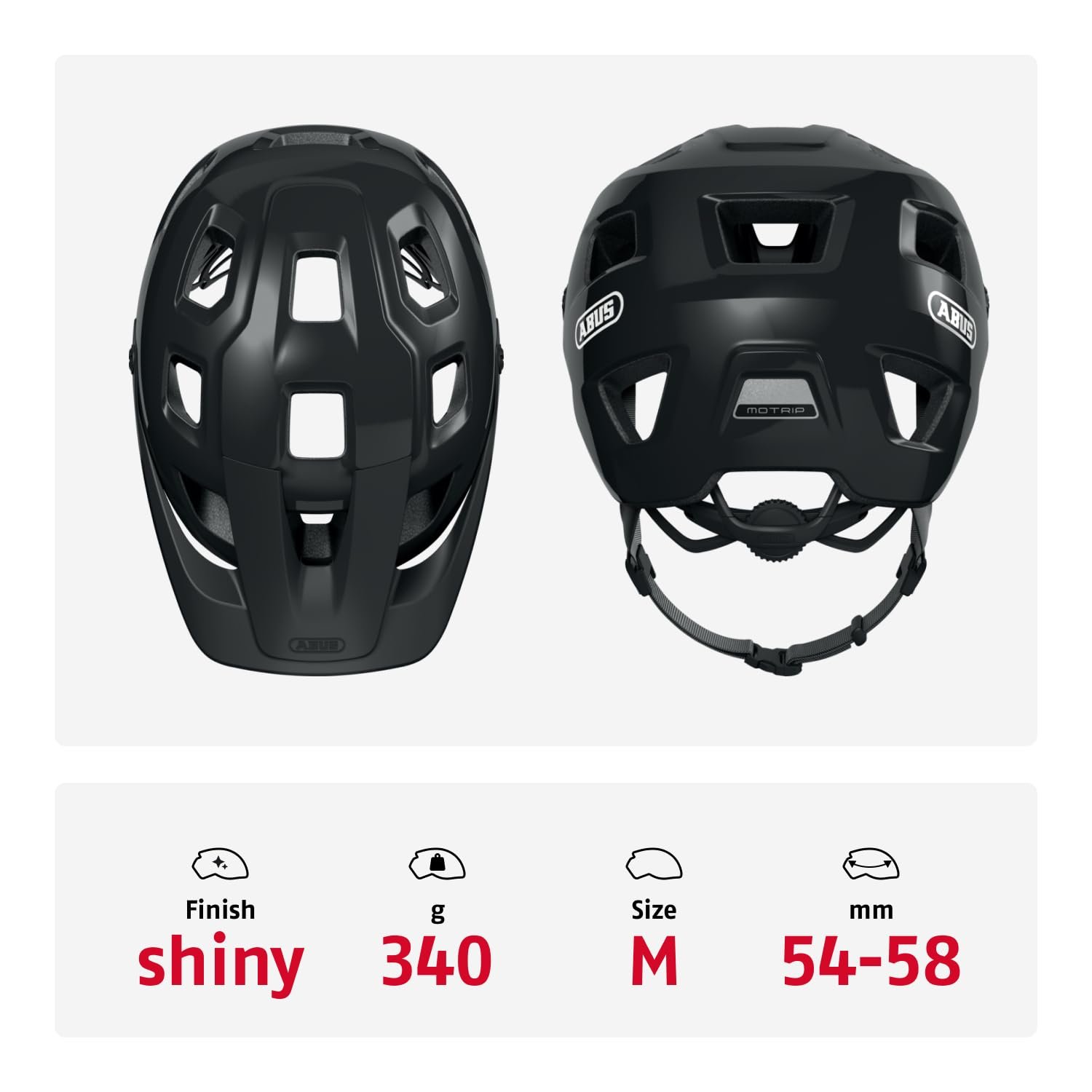 MTB Шолом ABUS MoTrip - Міцний велосипедний шолом з регульованим по висоті козирком для гірських велосипедистів - Індивідуальна посадка - Унісекс, фото №4