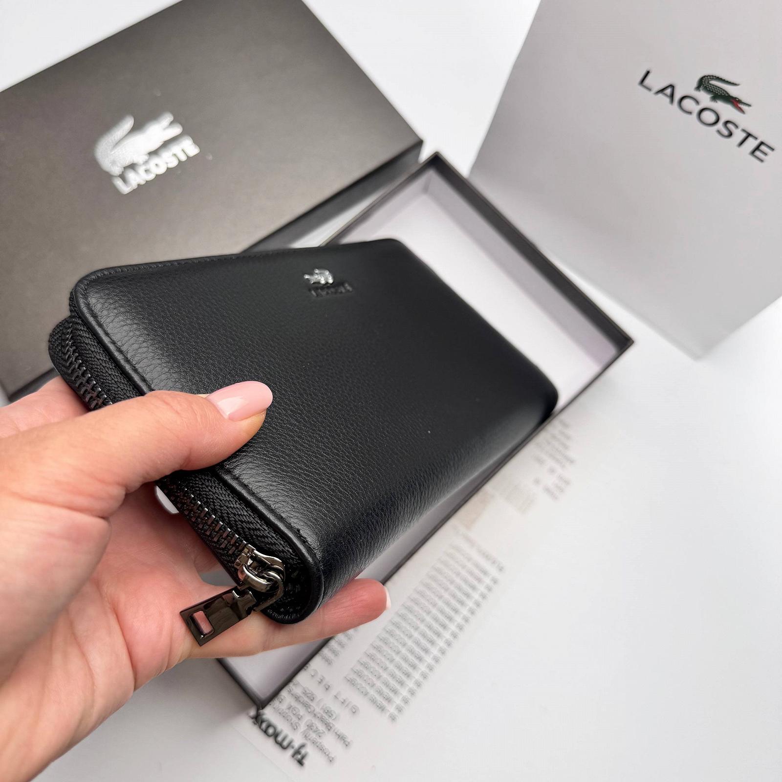 Чоловічий шкіряний гаманець на блискавці Lacoste, фото №9