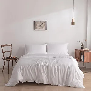 Комплект постільної білизни Premium 100% бамбук 400TC білий 240x220 Упаковка з 2 шт. synthetic.ua - Фото 1