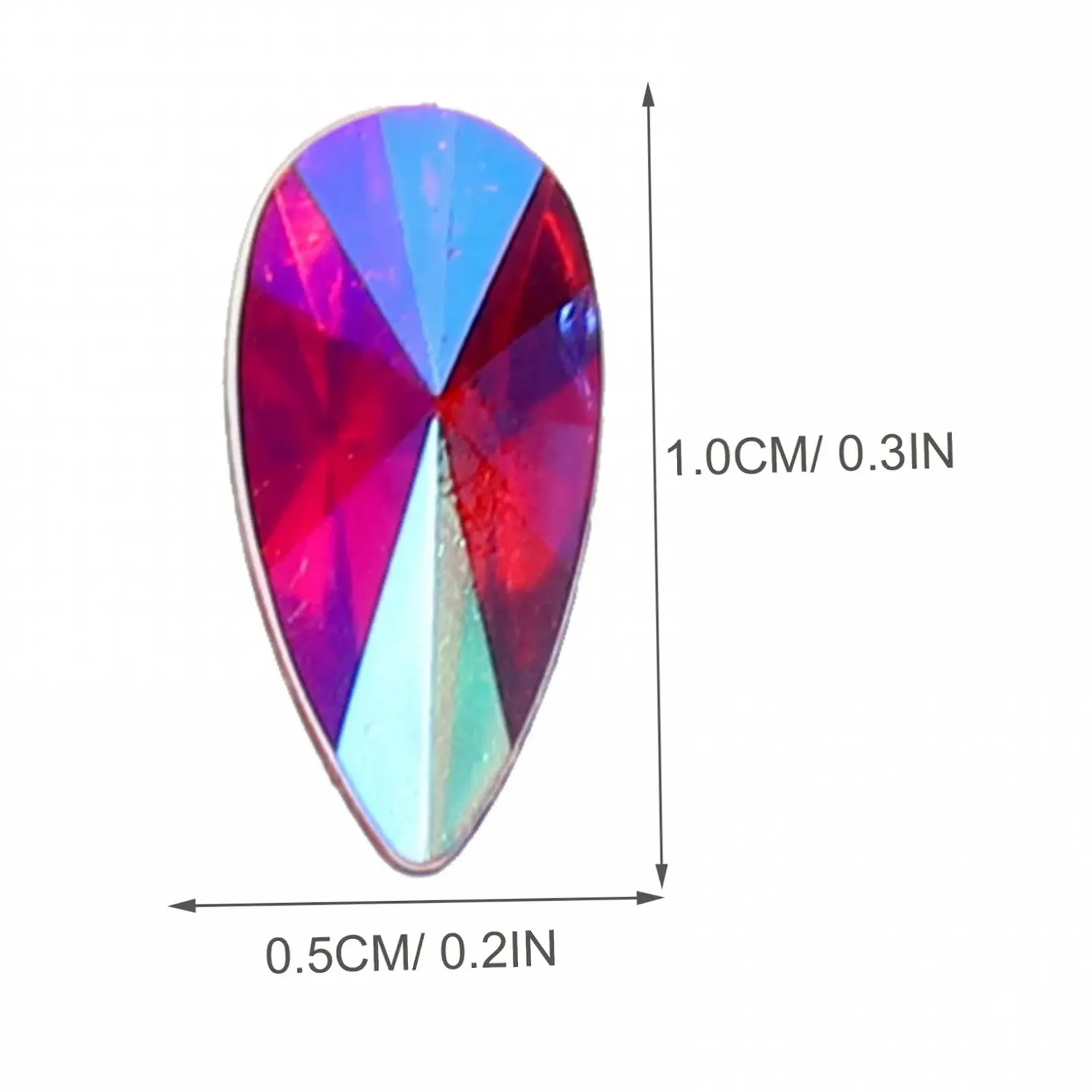 Акрилові стрази Плоскі 300 штук Різнокольорові для DIY прикрас та рукоділля, фото №5