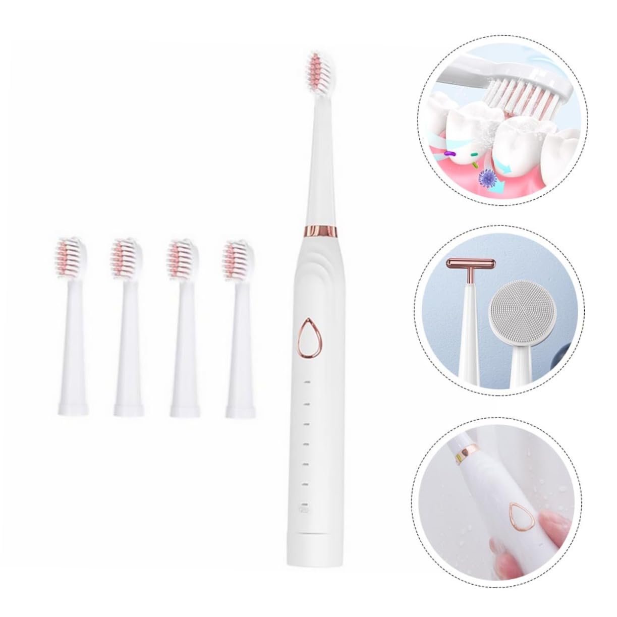 Електрична зубна щітка WRITWAA Mouth Cleaning Brush Біла ABS, фото №7