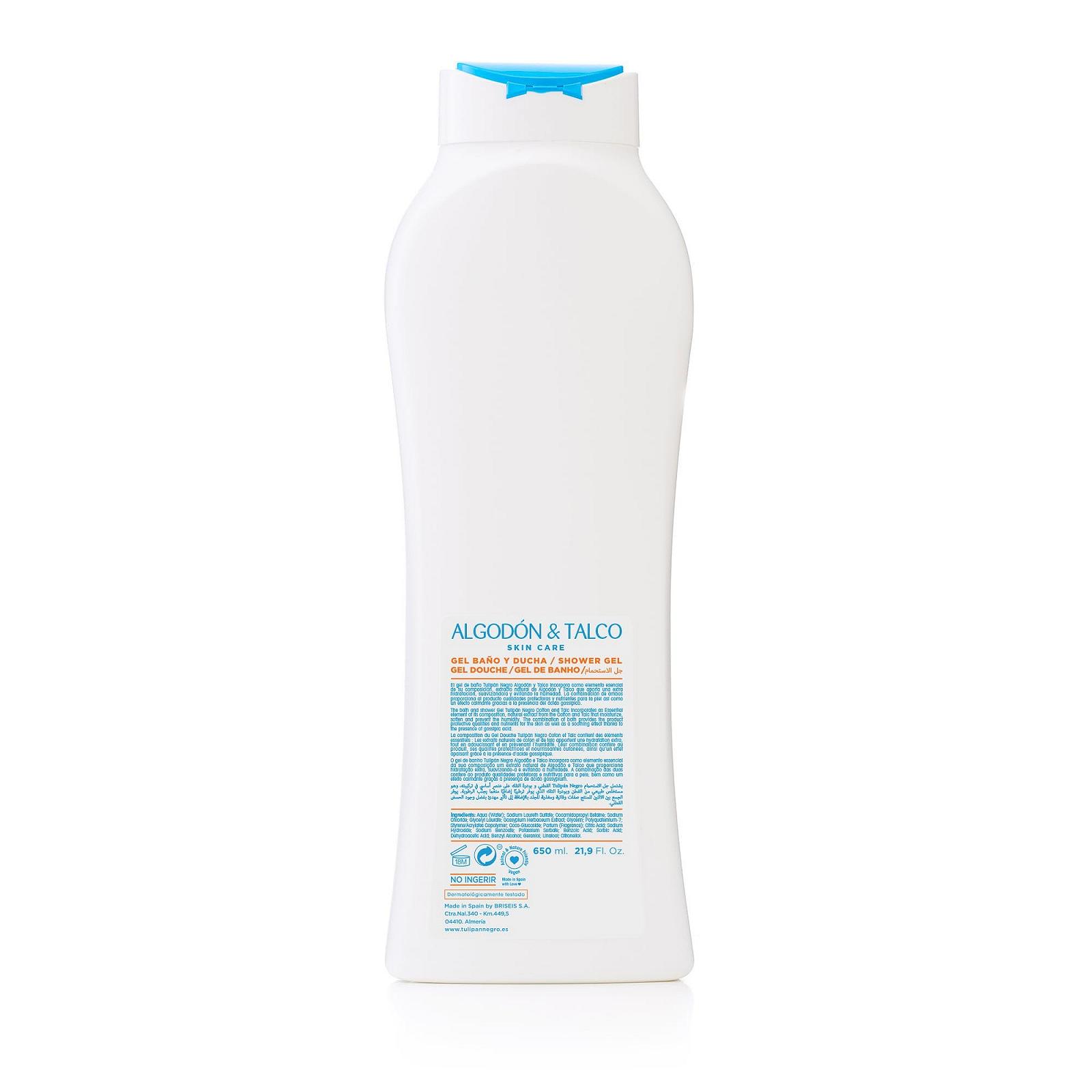 Гель для душу Tulipan Black Cotton And Powder зволожуючий 600 мл + 20% безкоштовно, фото №3