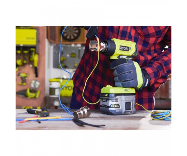 Ryobi Фен будівельний ONE R18HG-0 18В 0 470 C 170л хв без АКБ і ЗП, фото №9