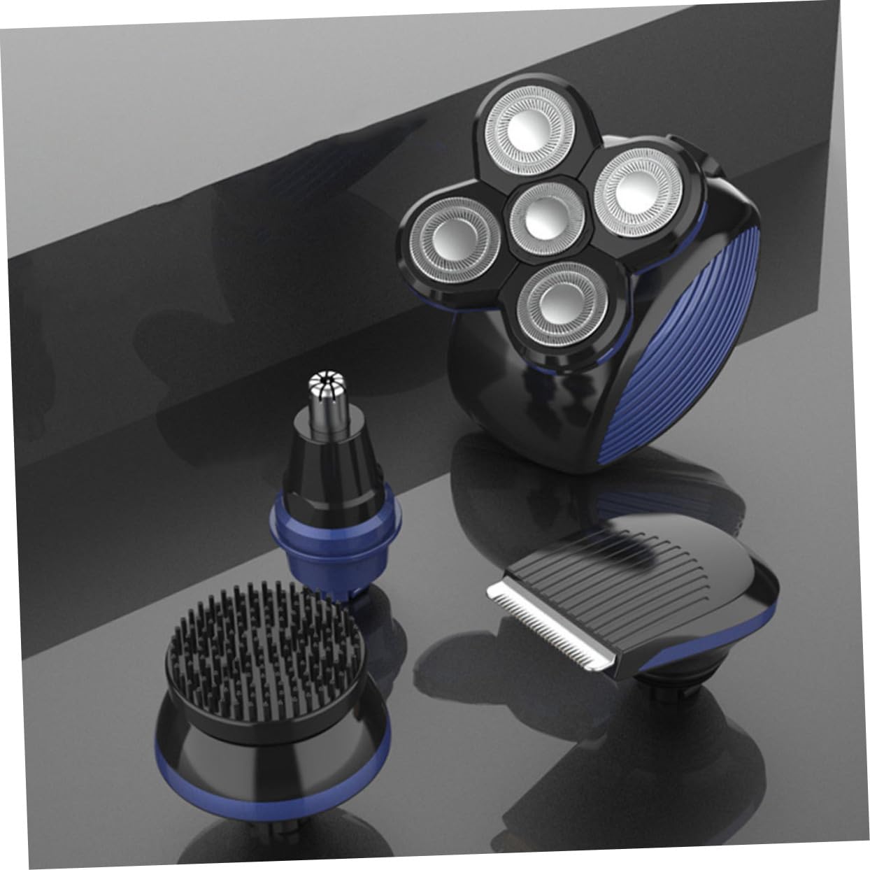 Машина Beavorty для гоління голови з олійною насадкою Мужской тример USB для бороди та голови Набір з 3, фото №4