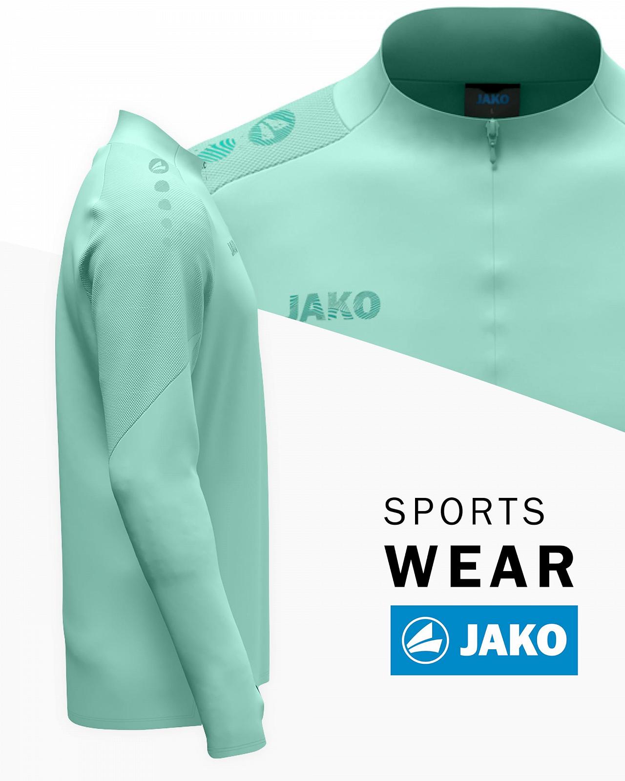 Світшот спортивний на блискавці JAKO Light Flow для дітей, дихаючий, ідеальна посадка та максимальна свобода рухів, фото №2