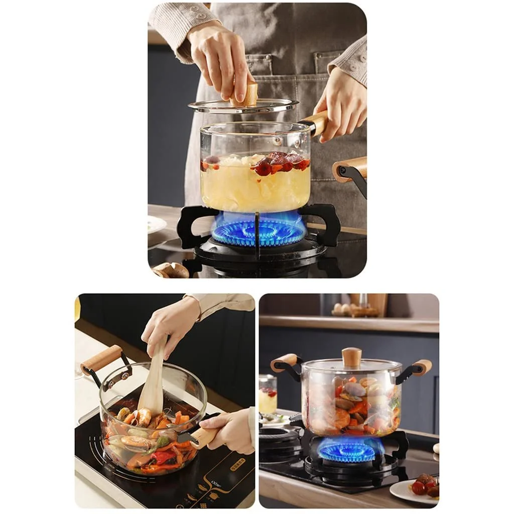 Стеклянная кастрюля, 3,5 л., фото №4 Стеклянная кастрюля, 3,5 л., фото №4