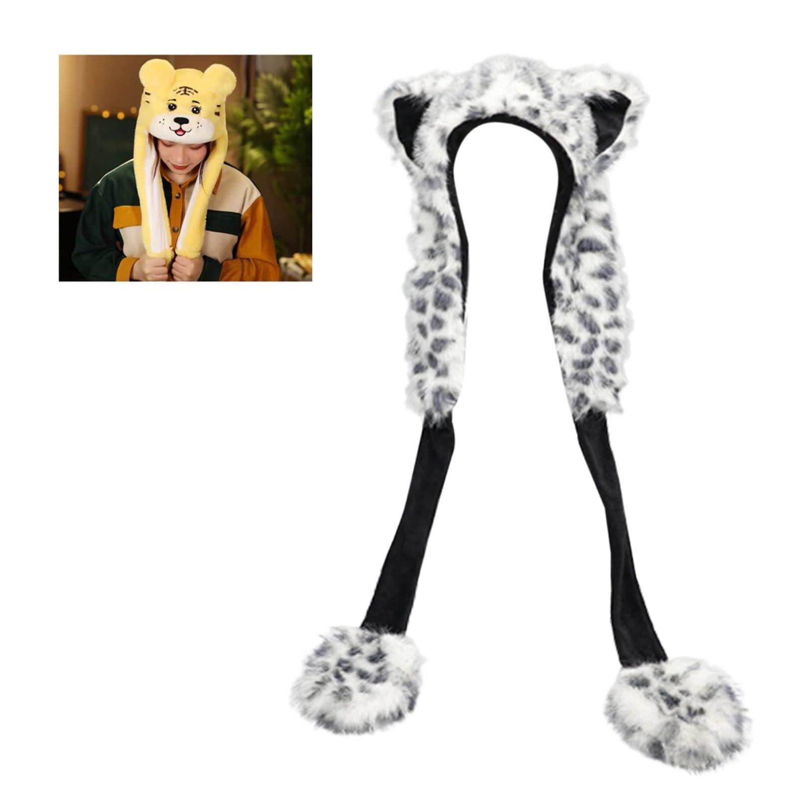 Мягкая плюшевая шапка Ldabrye с мультяшными ушками, фото №4