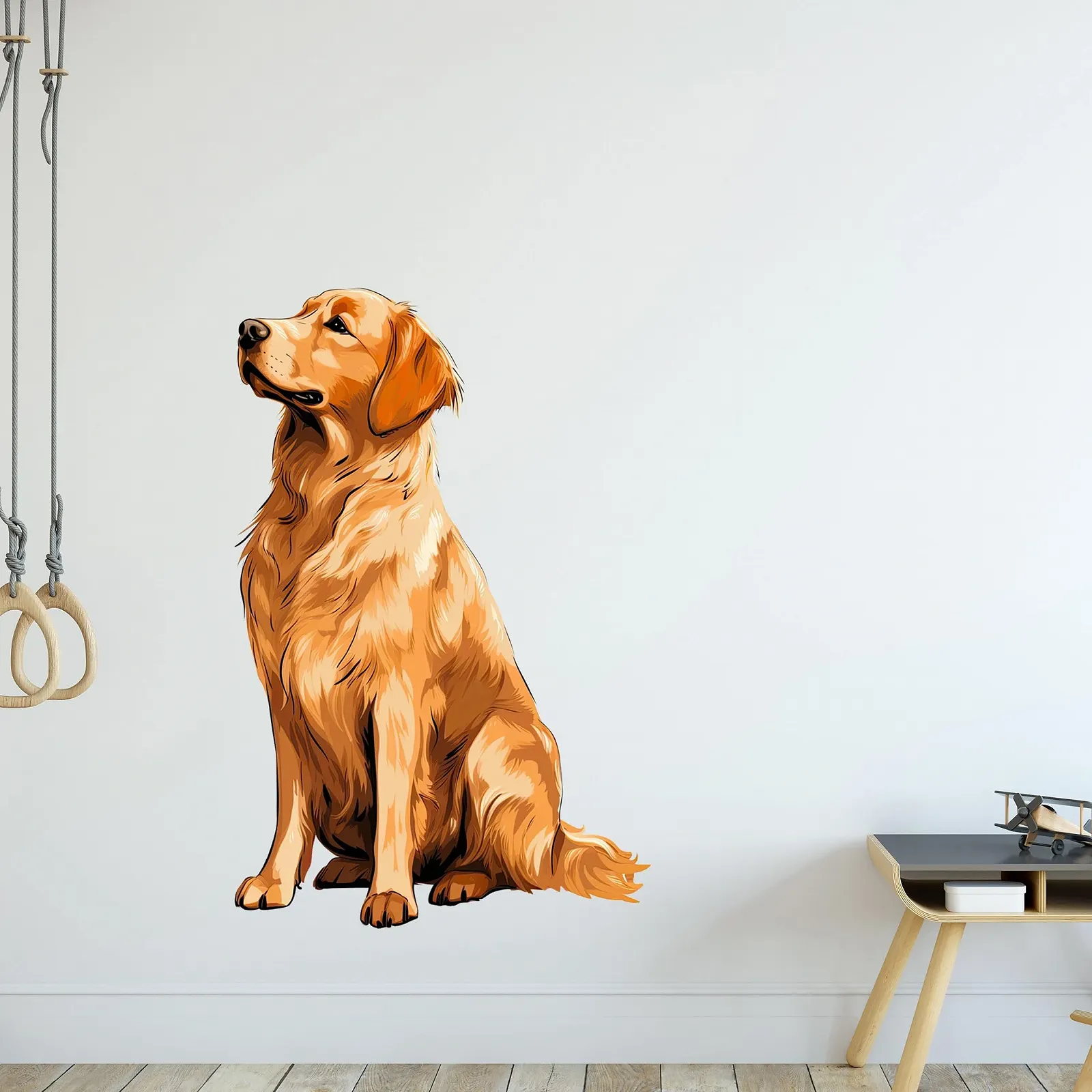 Наклейка на стену GRAZDesign Golden Retriever Самоклеящаяся 62 x 40 см, фото №2